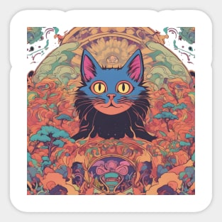 Trippy Cat Sticker